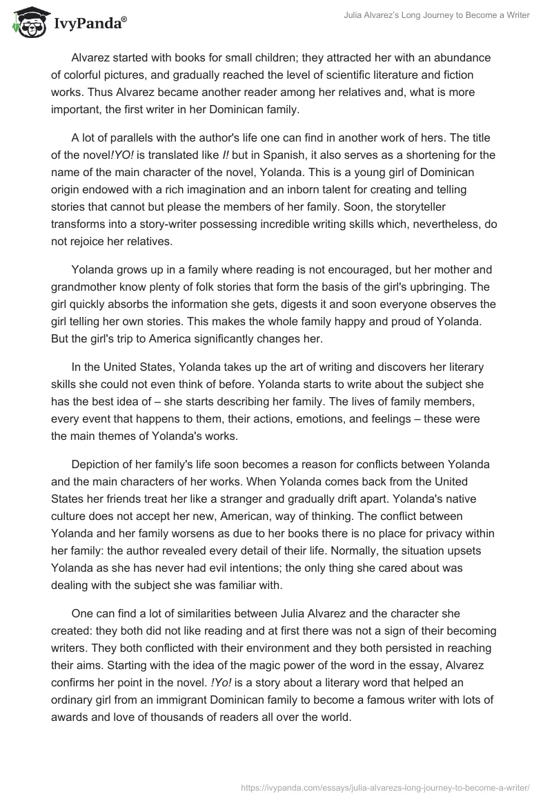 Julia Alvarez’s Long Journey to Become a Writer. Page 3