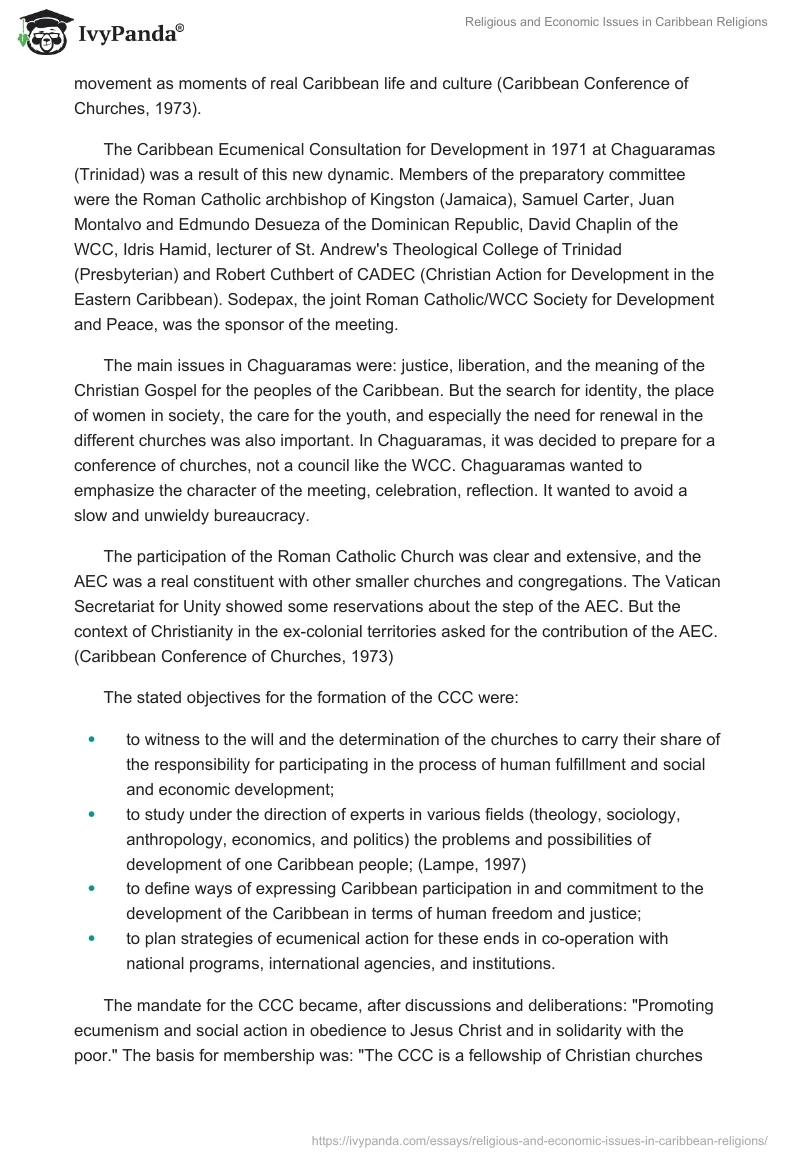Religious and Economic Issues in Caribbean Religions. Page 3