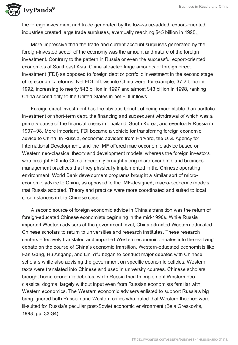 Business in Russia and China. Page 5