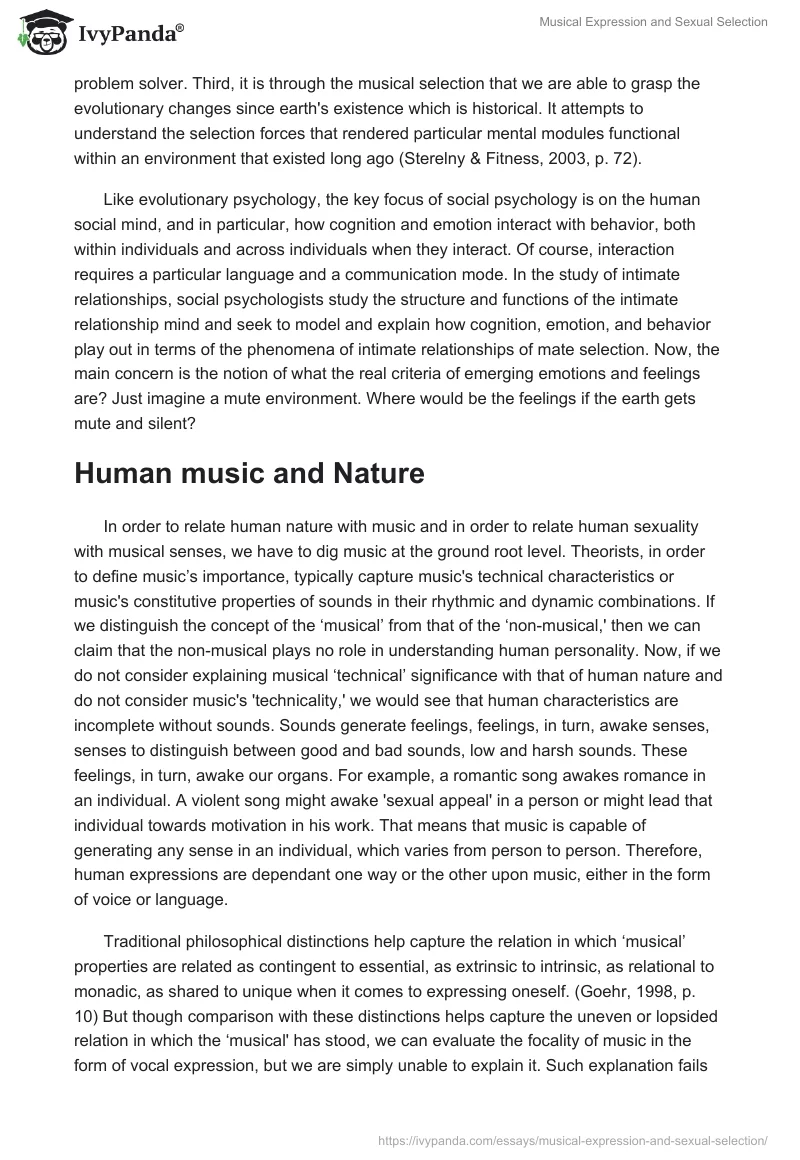 Musical Expression and Sexual Selection. Page 2