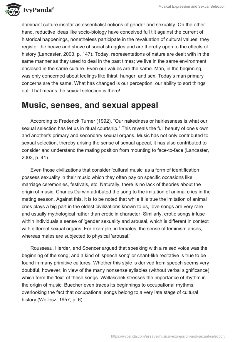 Musical Expression and Sexual Selection. Page 4
