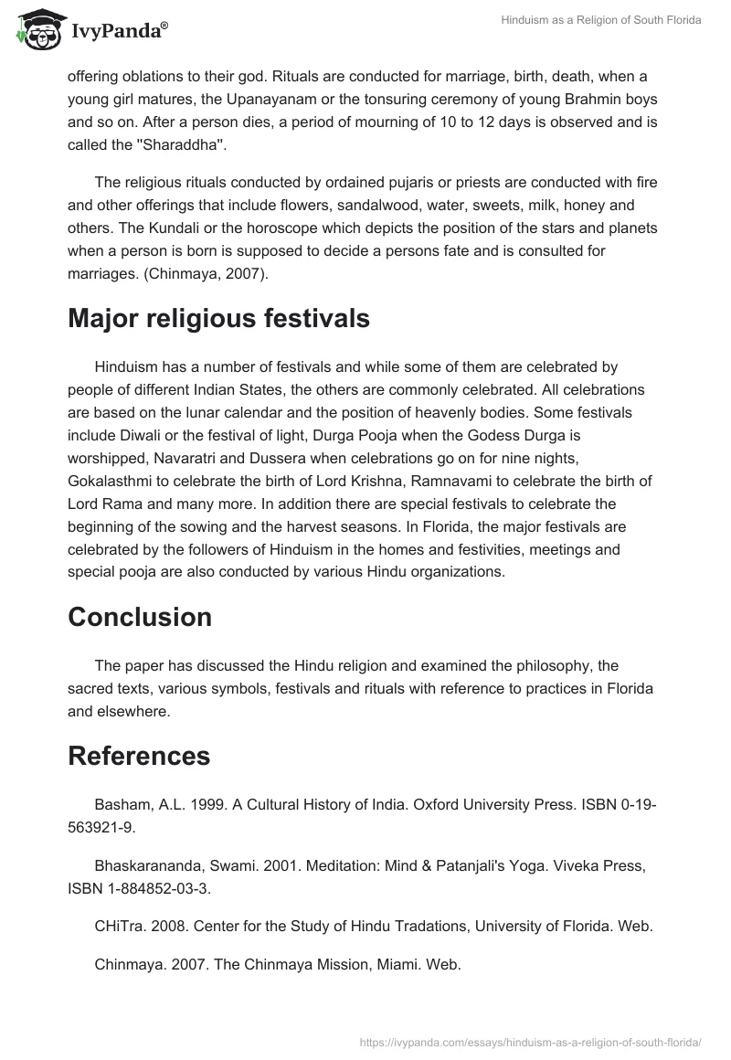 Hinduism as a Religion of South Florida. Page 4
