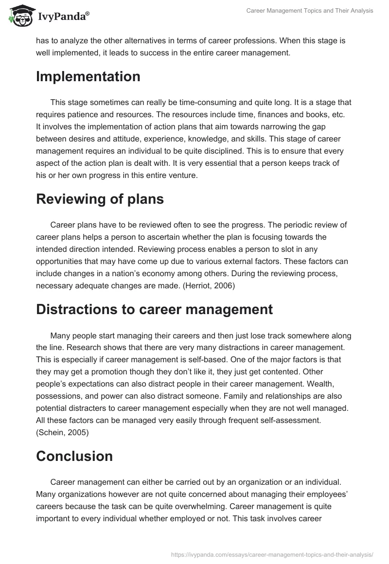 Career Management Topics and Their Analysis. Page 5