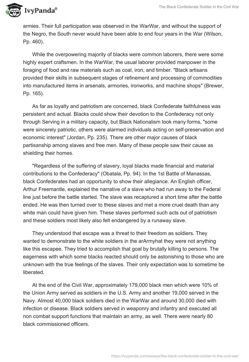 The Black Confederate Soldier in the Civil War. Page 4