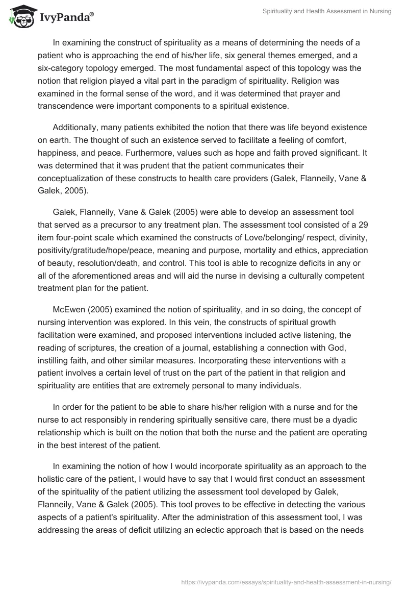Spirituality and Health Assessment in Nursing. Page 2