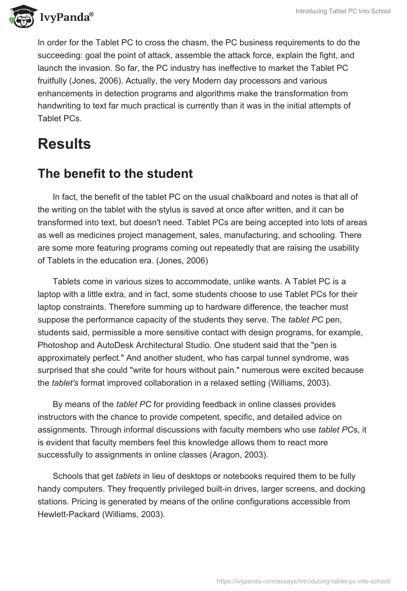 Introducing Tablet PC Into School. Page 2