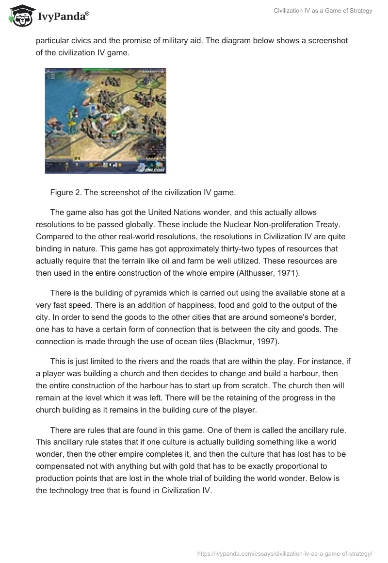 Civilization IV as a Game of Strategy. Page 4