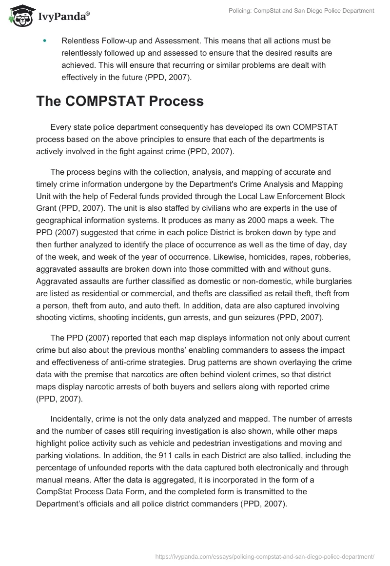 Policing: CompStat and San Diego Police Department. Page 2