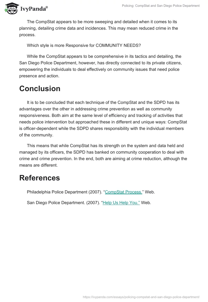 Policing: CompStat and San Diego Police Department. Page 5