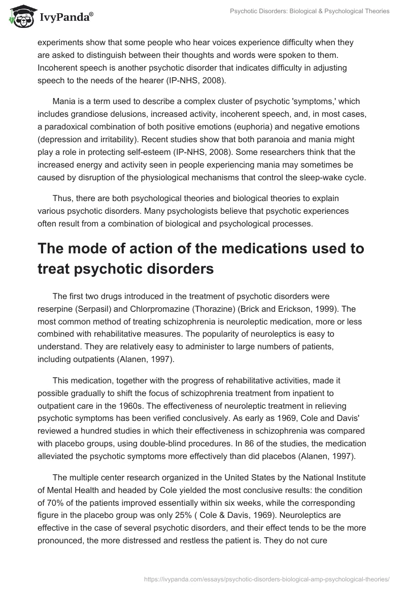 Psychotic Disorders: Biological & Psychological Theories. Page 5