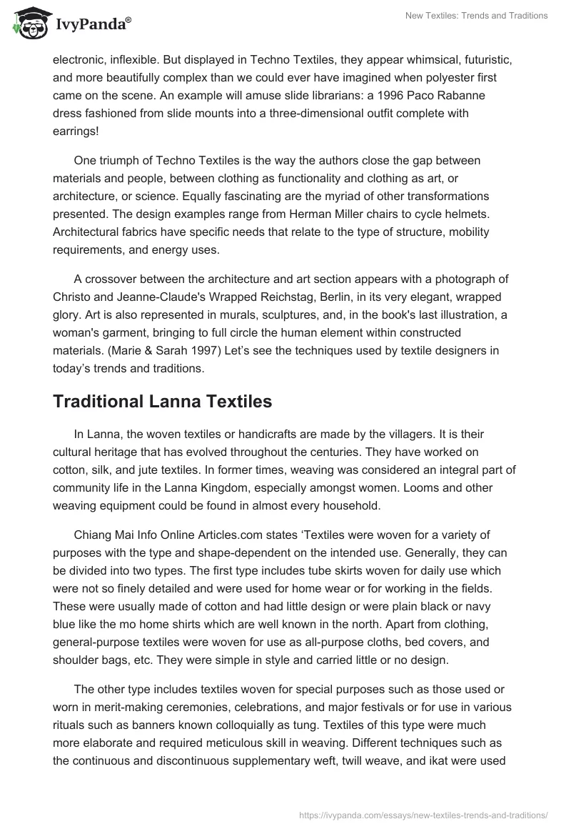 New Textiles: Trends and Traditions. Page 5