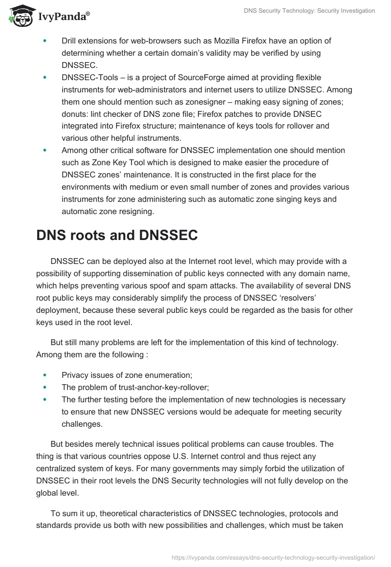 DNS Security Technology: Security Investigation. Page 4