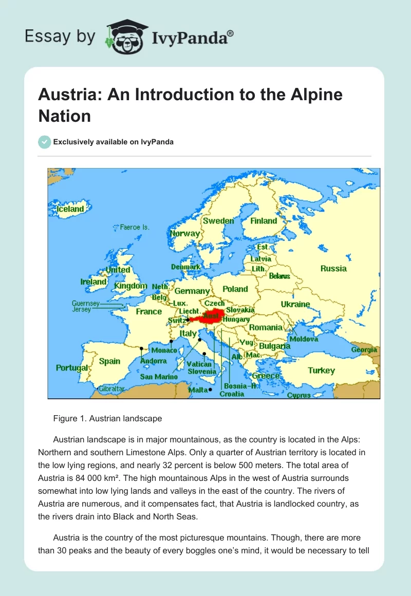 Austria: An Introduction to the Alpine Nation. Page 1
