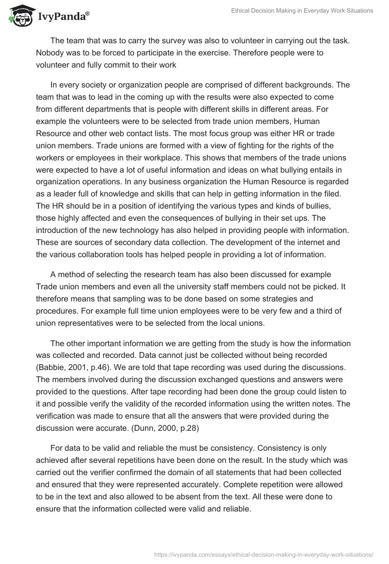 Ethical Decision Making in Everyday Work Situations. Page 2