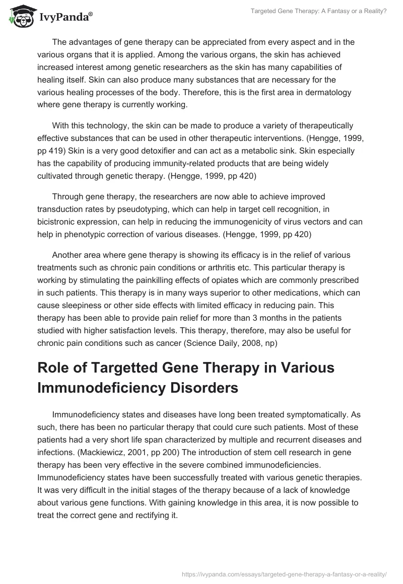 Targeted Gene Therapy: A Fantasy or a Reality?. Page 3