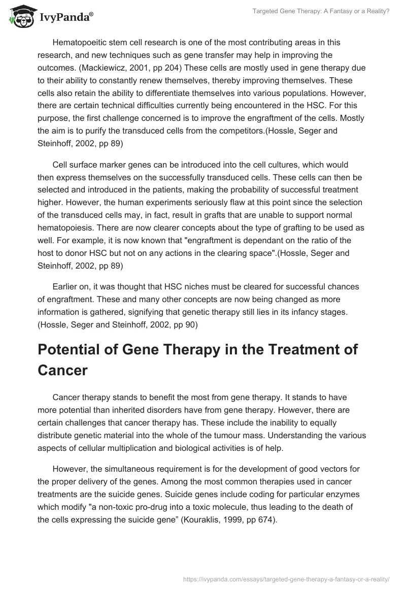 Targeted Gene Therapy: A Fantasy or a Reality?. Page 4