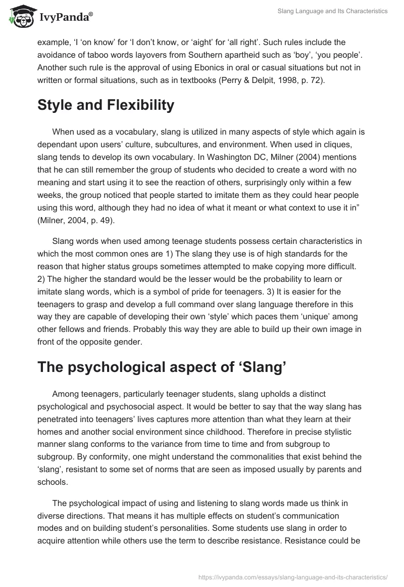 Slang Language and Its Characteristics. Page 2