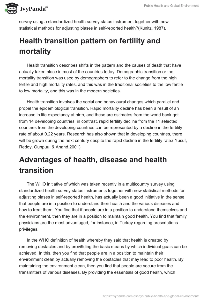 Public Health and Global Environment. Page 2
