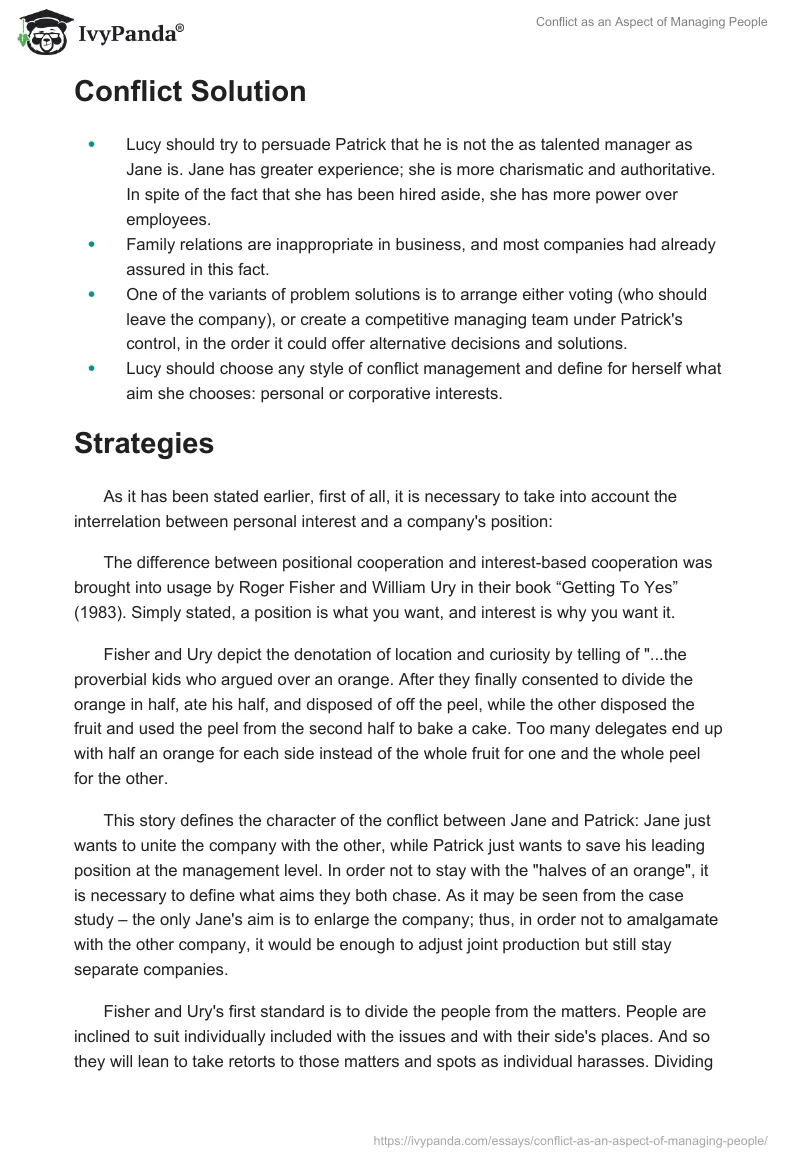 Conflict as an Aspect of Managing People. Page 3