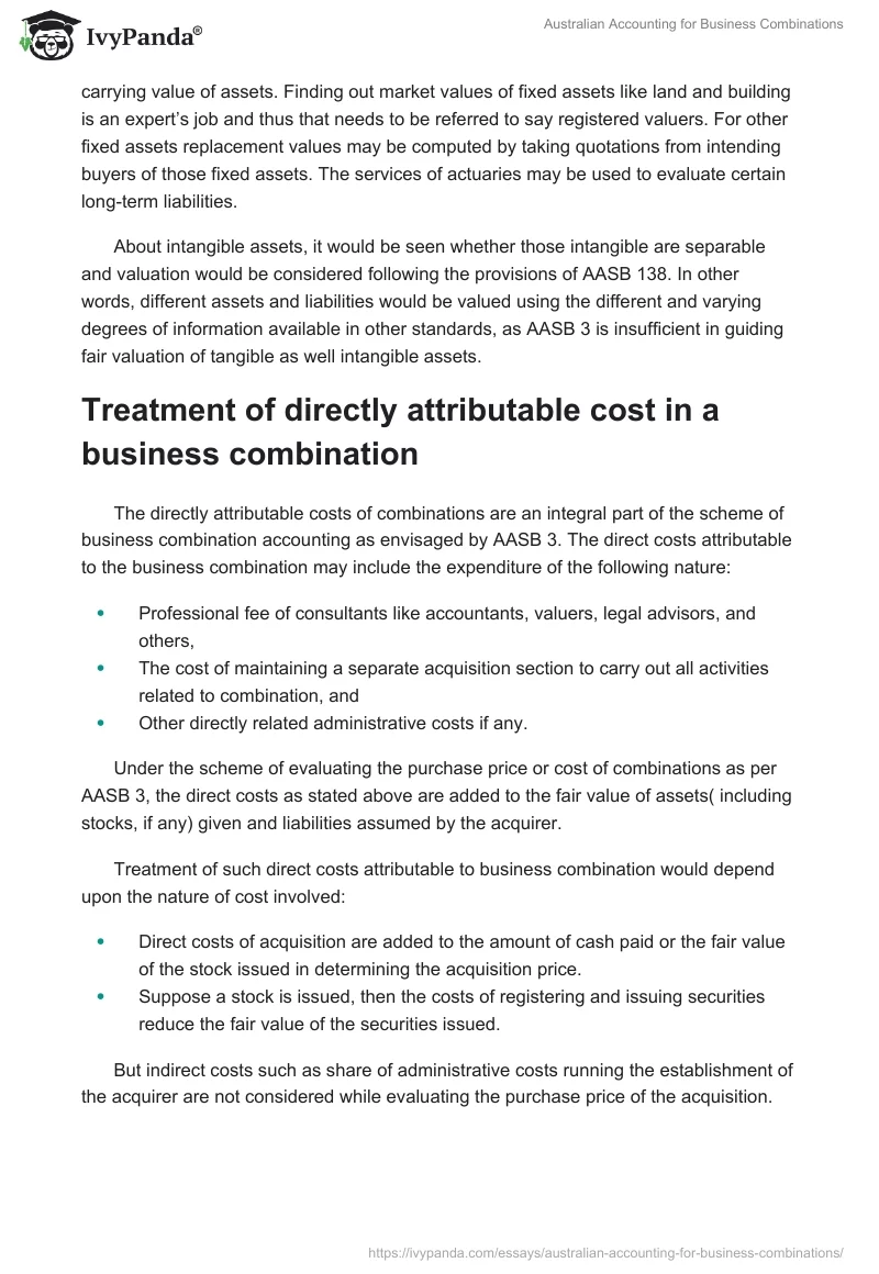 Australian Accounting for Business Combinations. Page 5
