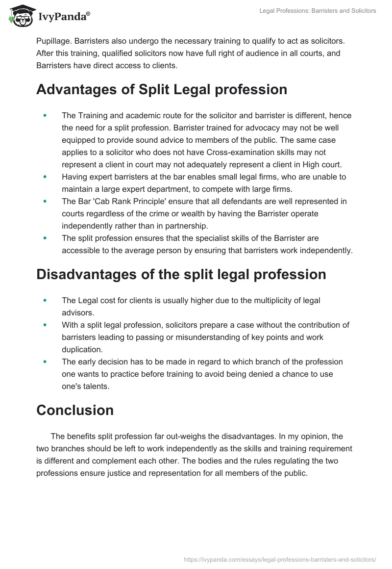 Legal Professions: Barristers and Solicitors. Page 3