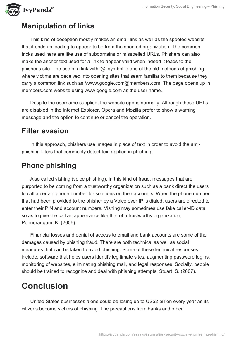 Information Security. Social Engineering – Phishing. Page 2