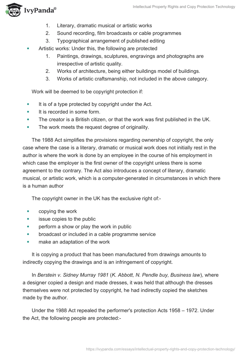 Intellectual Property Rights and Copy Protection Technology. Page 2