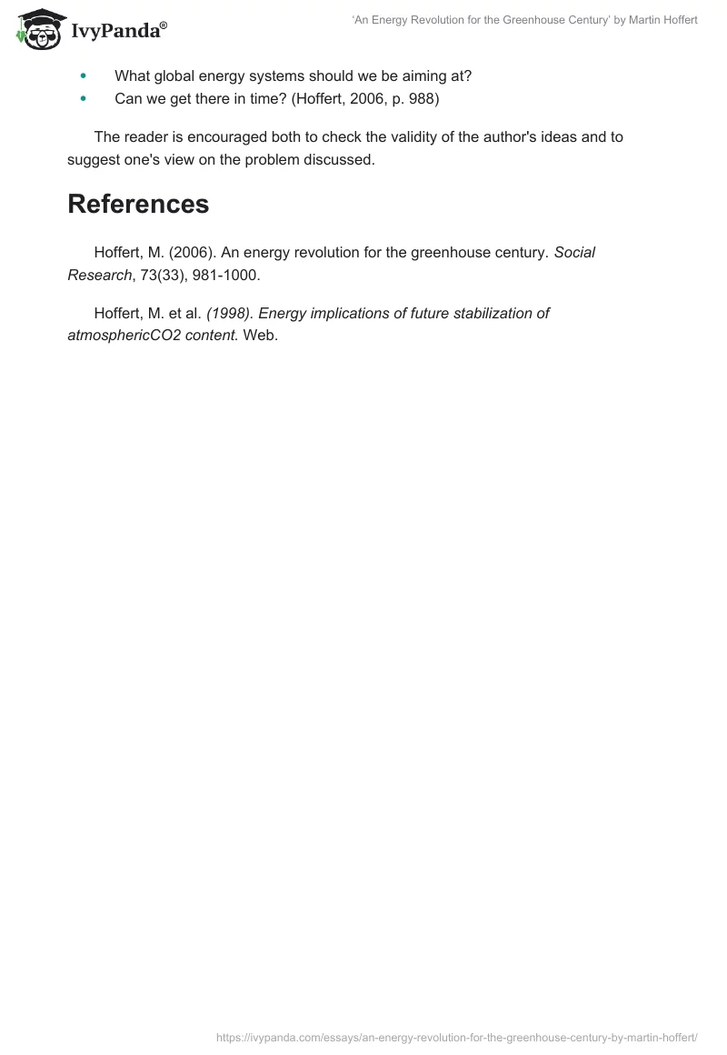 ‘An Energy Revolution for the Greenhouse Century’ by Martin Hoffert. Page 2