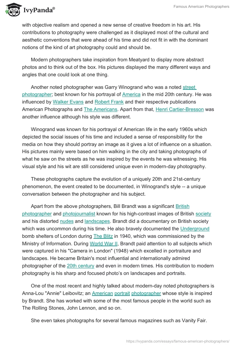 Famous American Photographers. Page 2
