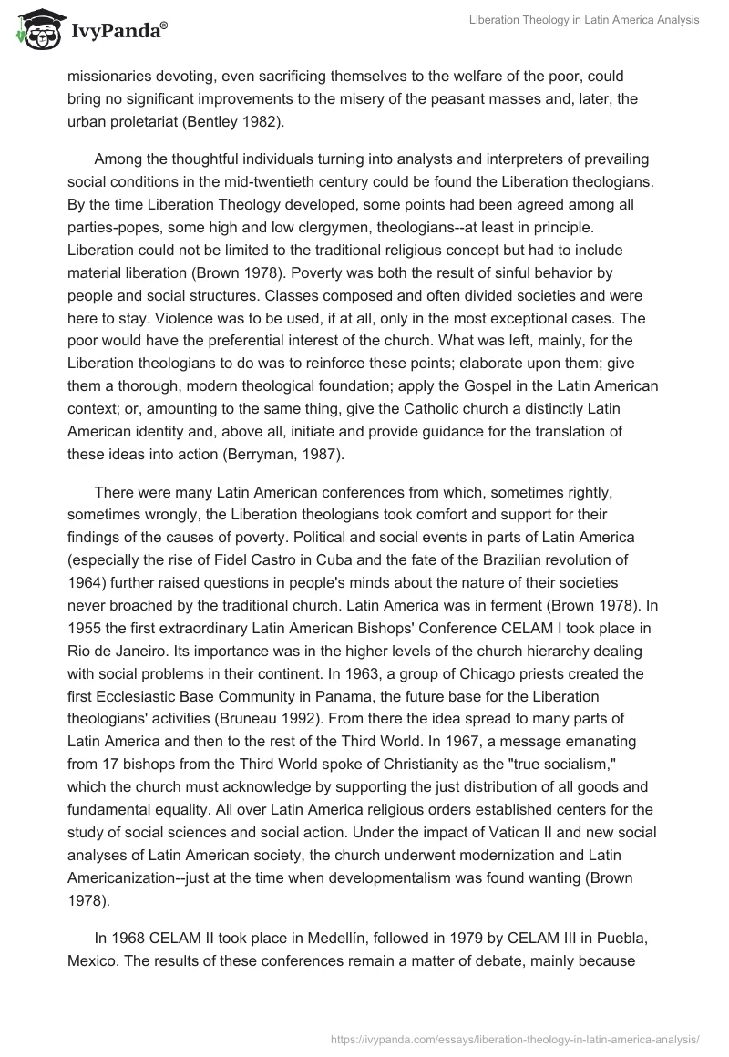 Liberation Theology in Latin America Analysis. Page 3