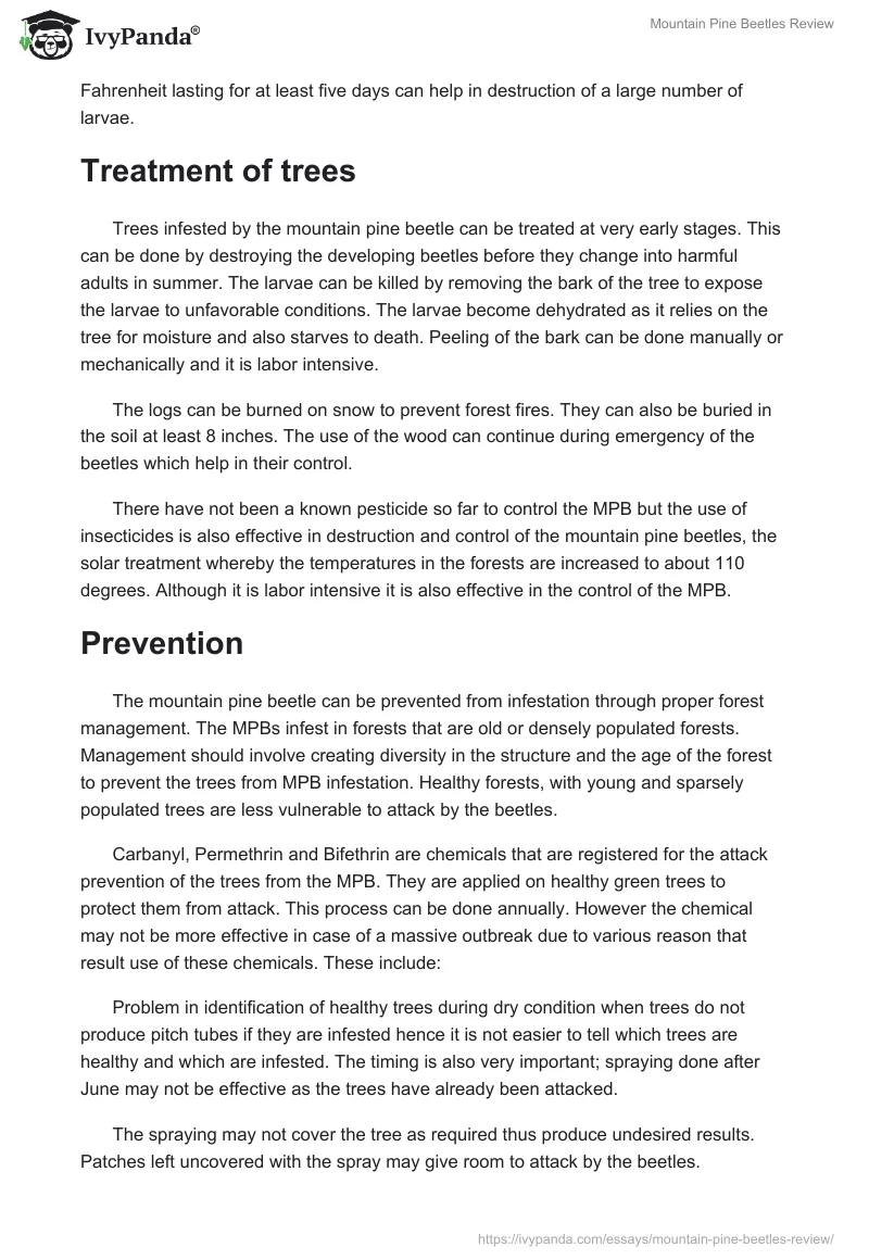 Mountain Pine Beetles Review. Page 4