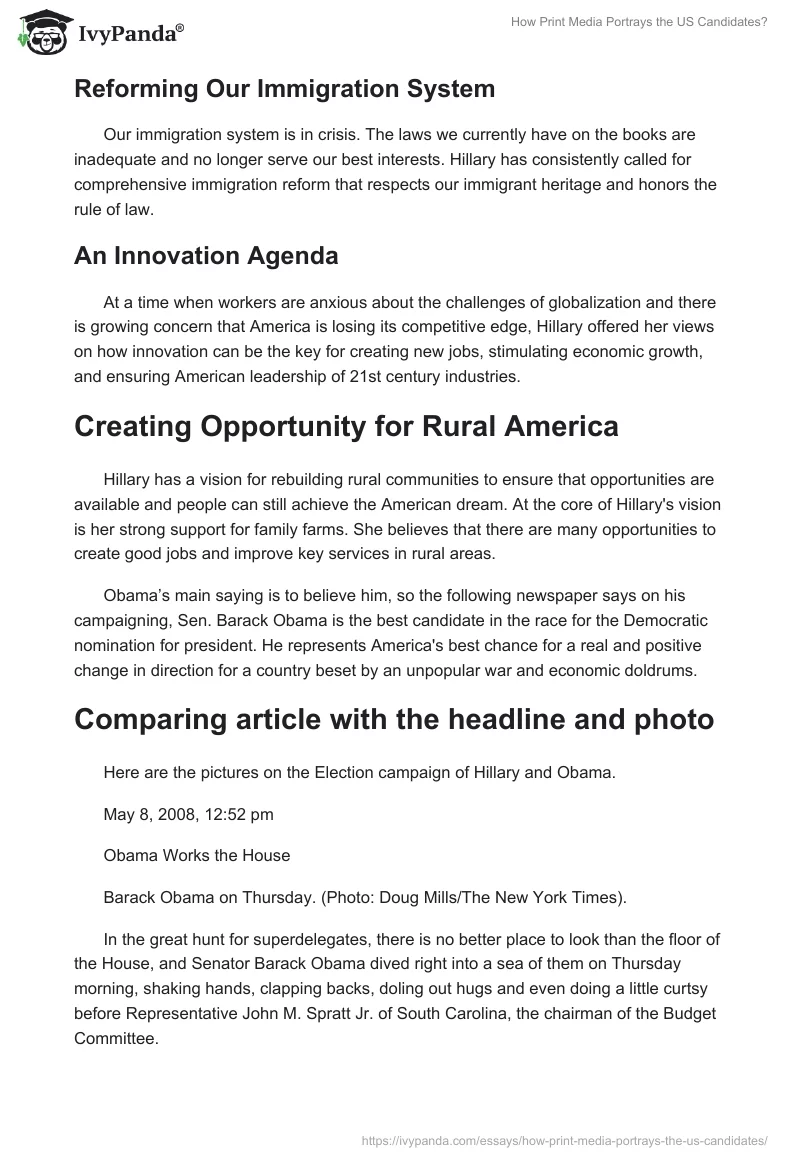 How Print Media Portrays the US Candidates?. Page 4