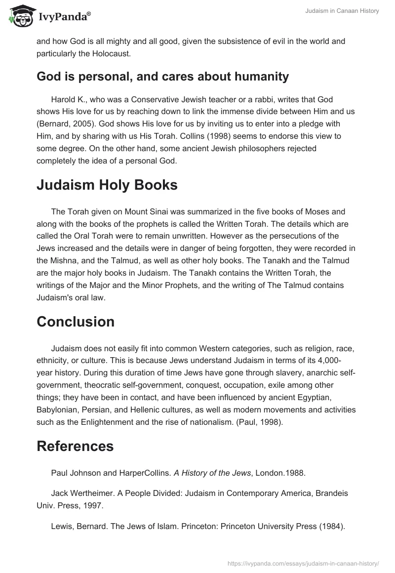Judaism in Canaan History. Page 4