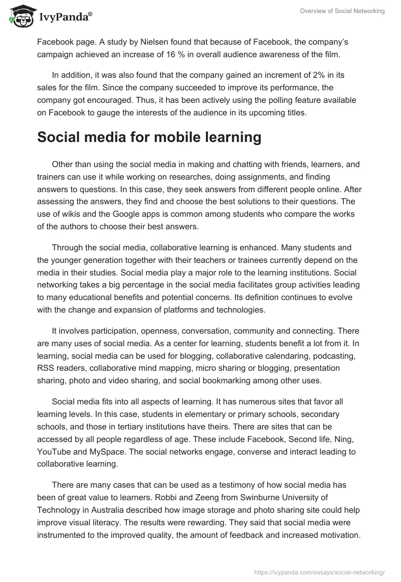 Overview of Social Networking. Page 4