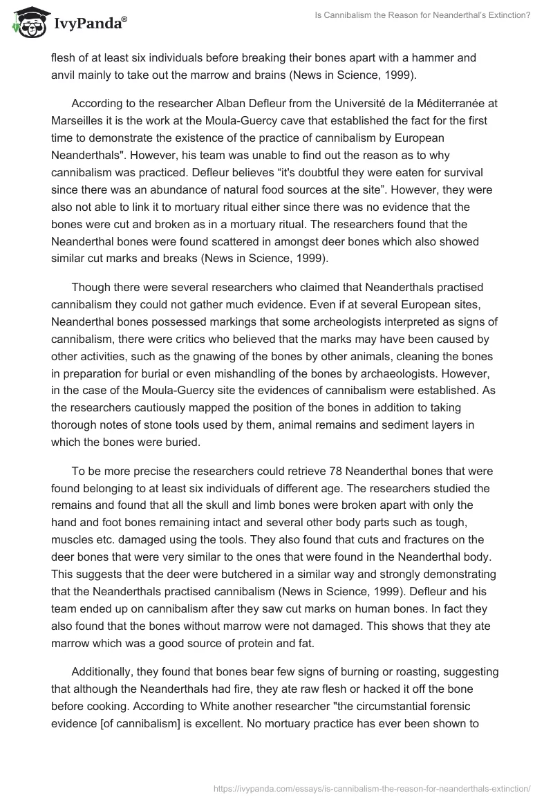 Is Cannibalism the Reason for Neanderthal’s Extinction?. Page 2
