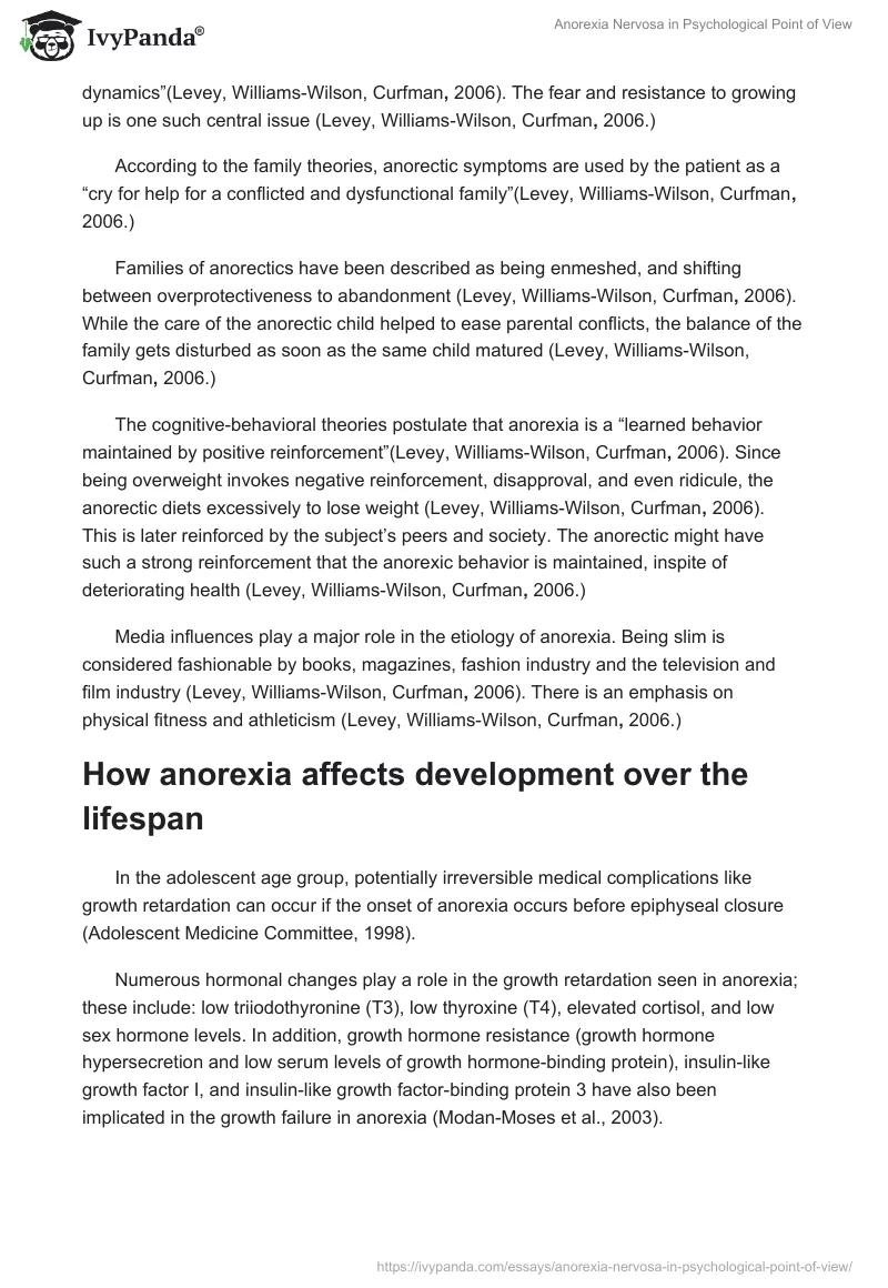 Anorexia Nervosa in Psychological Point of View. Page 4