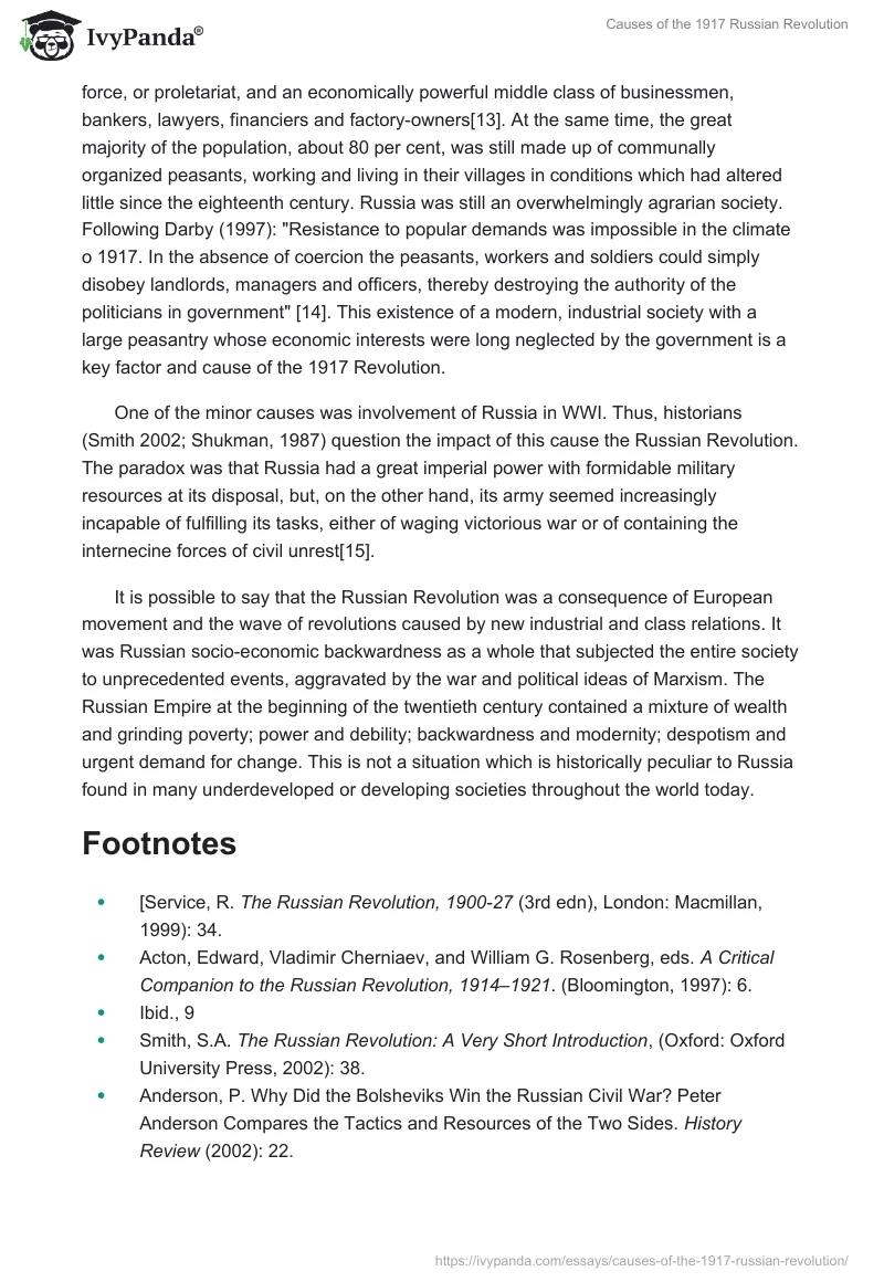 Causes of the 1917 Russian Revolution. Page 3