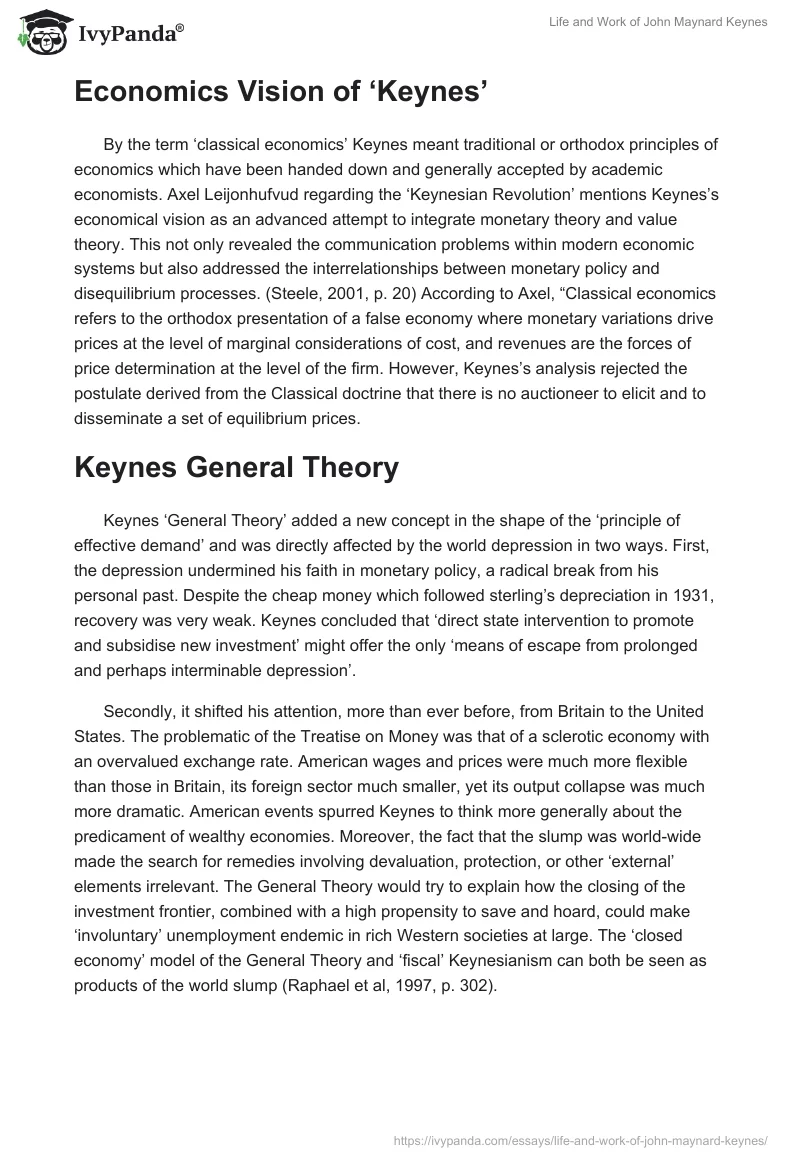 Life and Work of John Maynard Keynes. Page 3