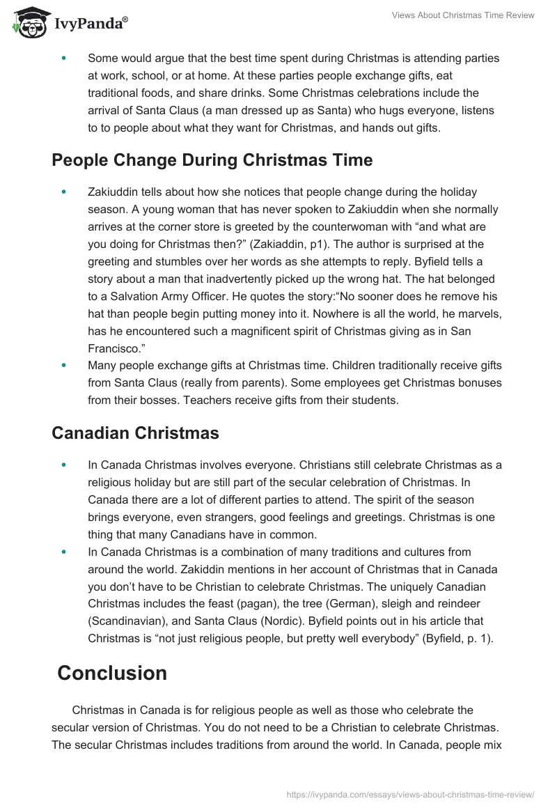 Views About Christmas Time Review. Page 2