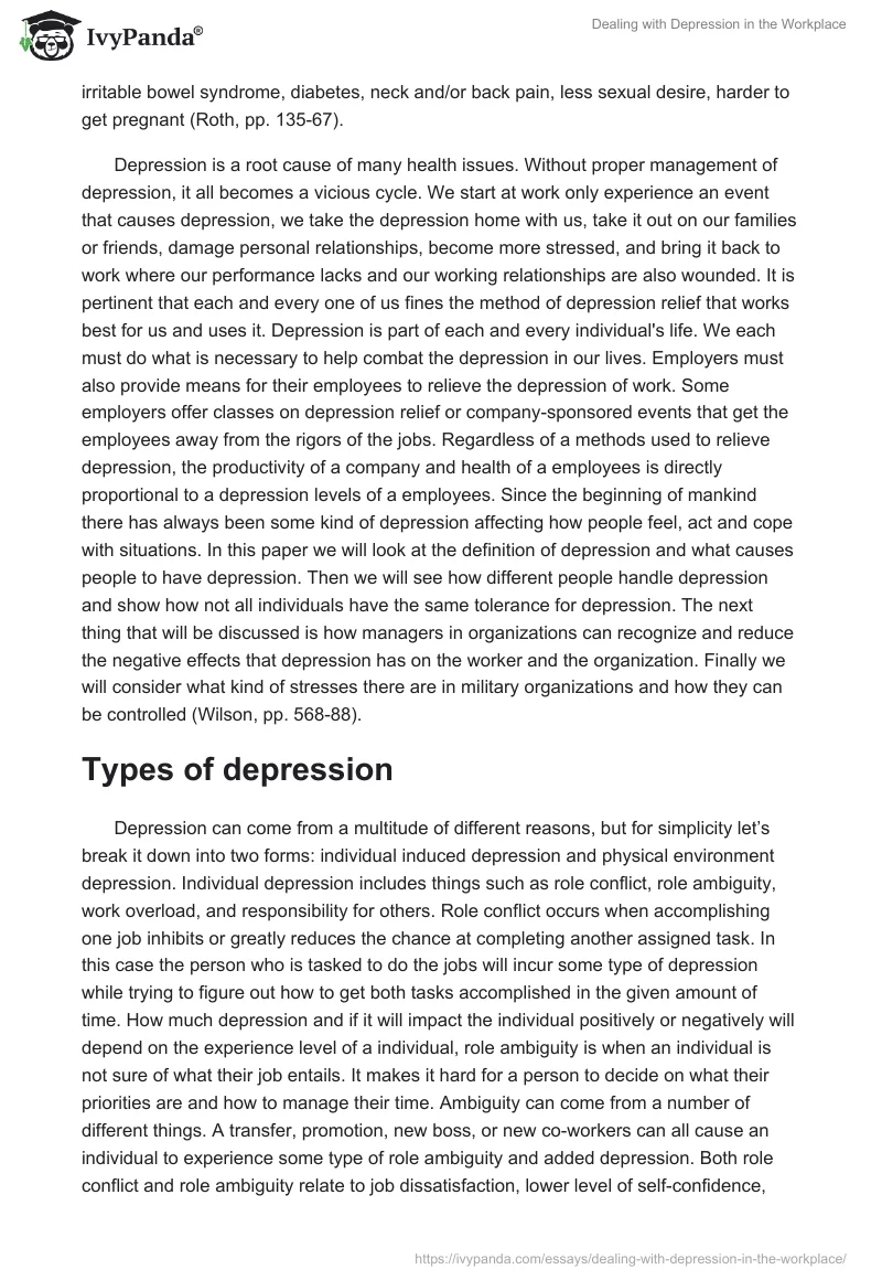 Dealing with Depression in the Workplace. Page 3
