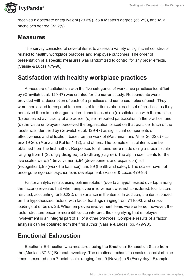 Dealing with Depression in the Workplace. Page 5
