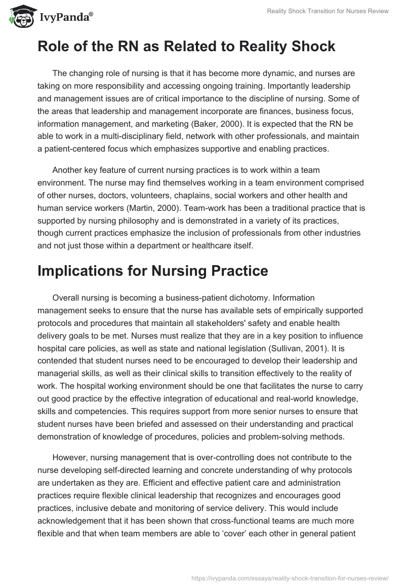Reality Shock Transition for Nurses Review. Page 2
