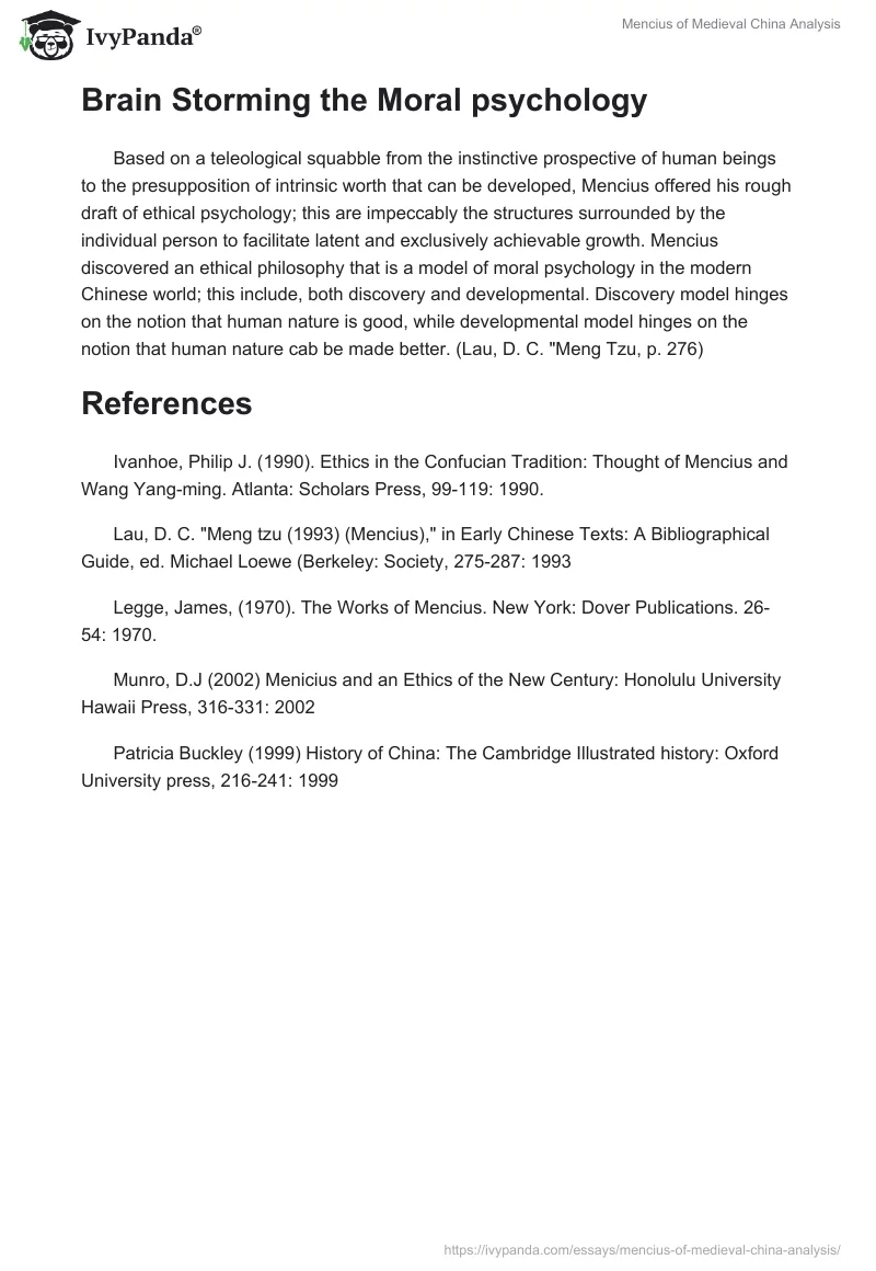 Mencius of Medieval China Analysis. Page 4