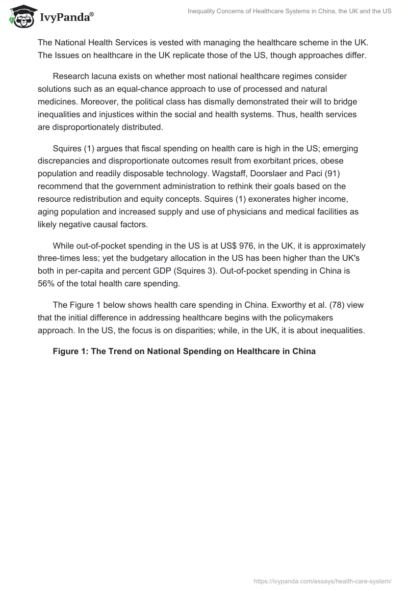Inequality Concerns of Healthcare Systems in China, the UK and the US. Page 2