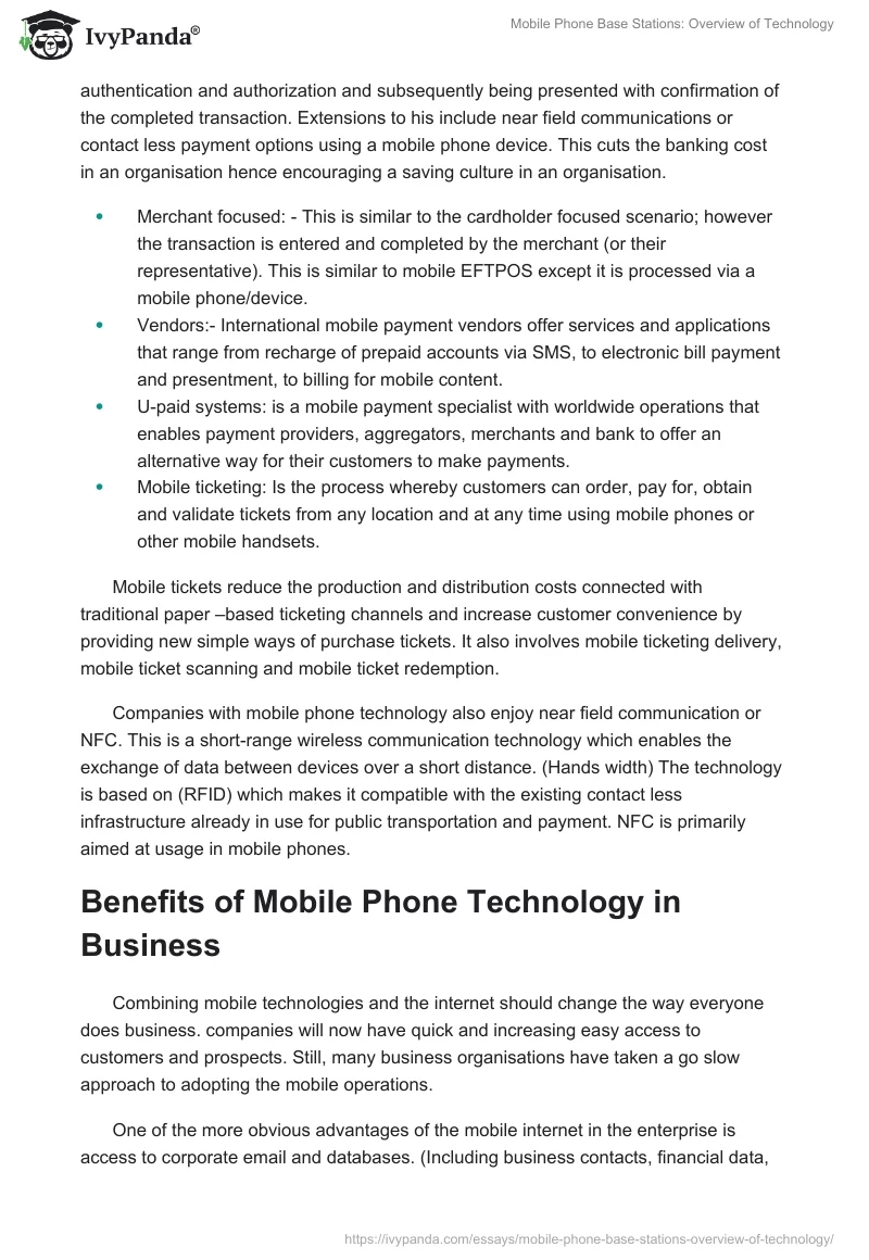 Mobile Phone Base Stations: Overview of Technology. Page 2