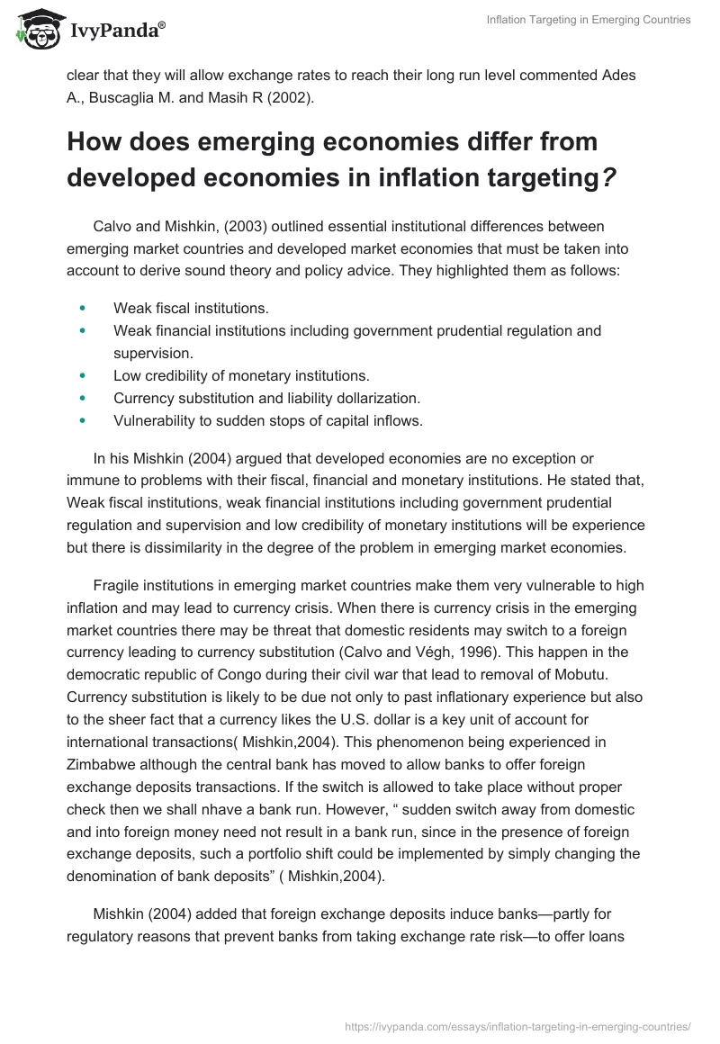 Inflation Targeting in Emerging Countries. Page 2