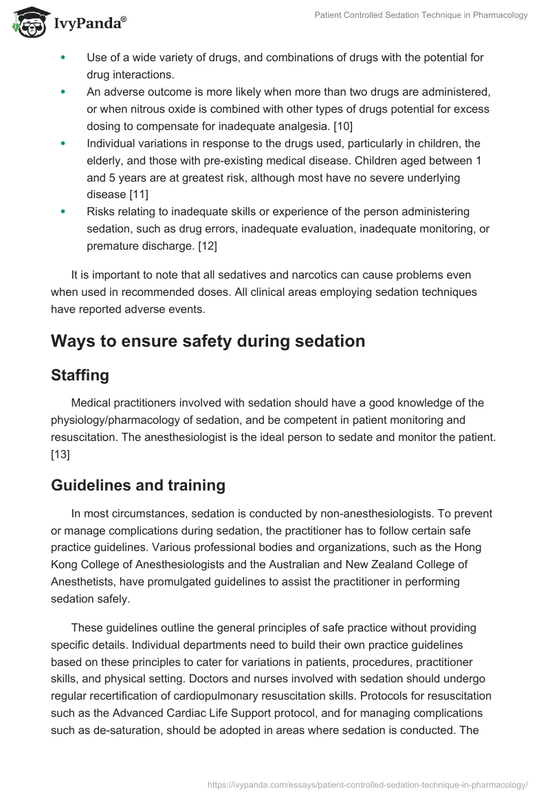 Patient Controlled Sedation Technique in Pharmacology. Page 4
