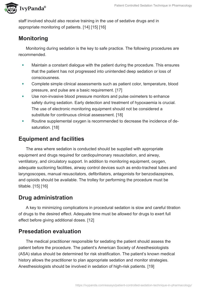 Patient Controlled Sedation Technique in Pharmacology. Page 5