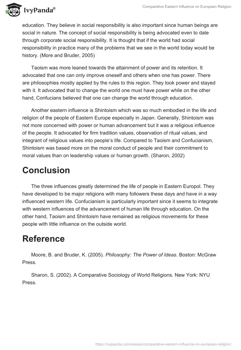 Comparative Eastern Influence on European Religion. Page 2