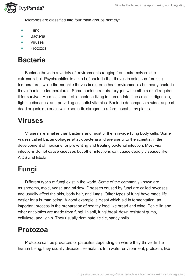 Microbe Facts and Concepts: Linking and Integrating. Page 2